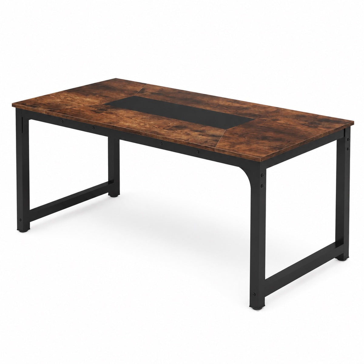 Table en bois rectangulaire avec structure droite