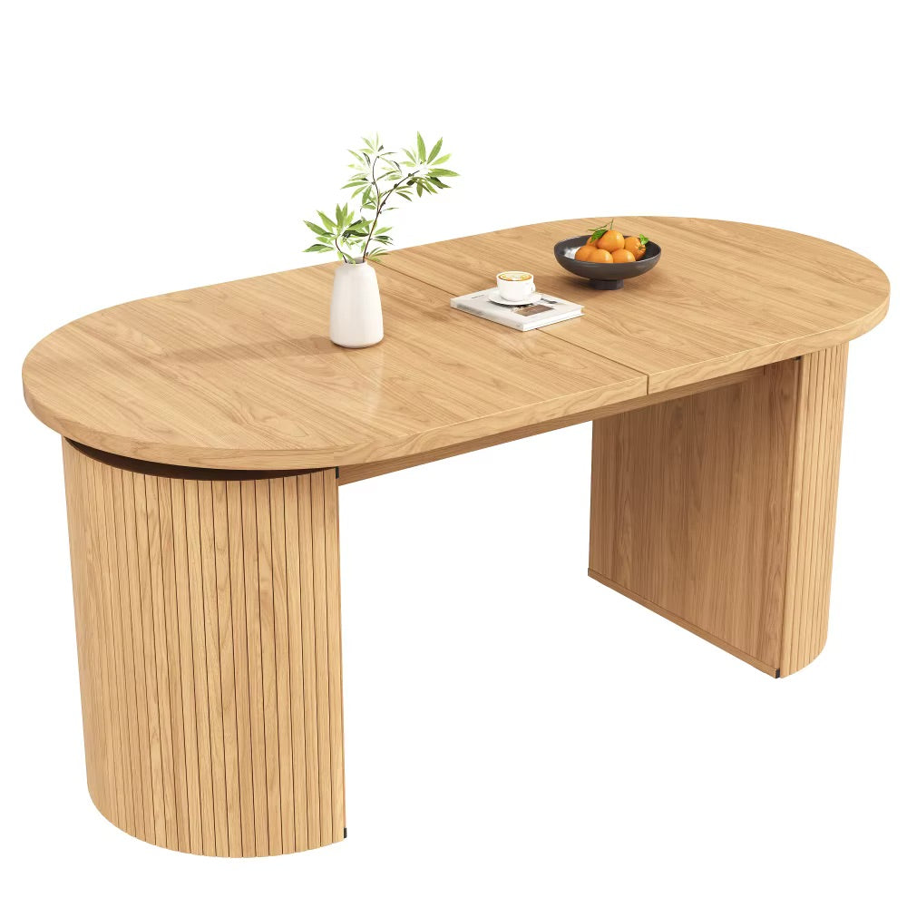 Table en bois extensible avec rangements cachés