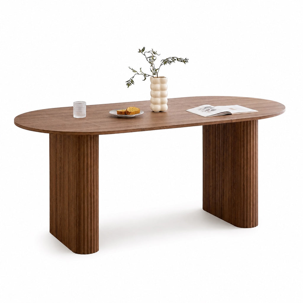 Table en bois massif ovale