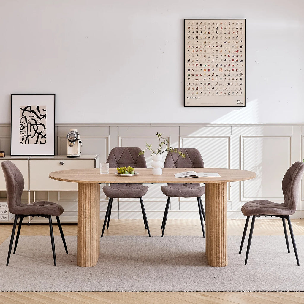 Table en bois massif ovale
