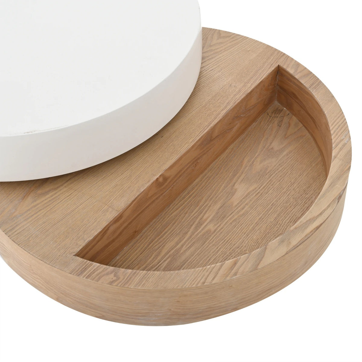 Table basse en bois ronde rotative