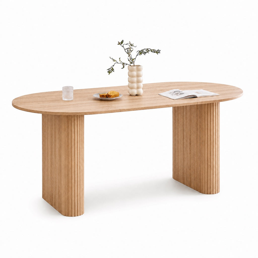 Table en bois massif ovale