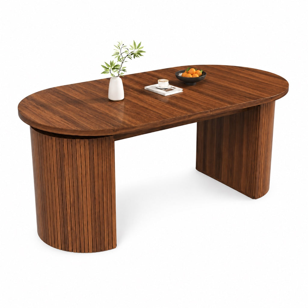 Table en bois extensible avec rangements cachés